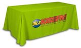 Custom 6' Tablecloth -Any Color cloth with full color logo