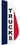 Custom "Trucks" 3' X 8' Stationary Message Feather Flag, Price/piece