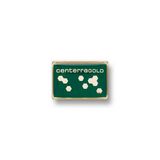 Custom Square Corners Rectangle Printed Stock Lapel Pin (7/8