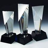 Custom Excellence crystal award (Sand blasting)