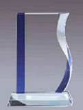 Blank Blue Wave Crystal Award (4 3/4