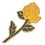 Blank Long-Stem Yellow Rose Award Pin, 7/8" L, Price/piece