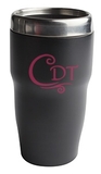 Custom Wave Stainless Double-Wall Insulated Tumbler (Black)