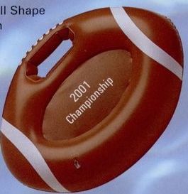 Custom Inflatable Football Shape Stadium Cushion w/ Handle / 15"
