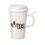 Custom 13 Oz. White Single Wall Travel Mug, 6 1/16" H x 3 9/16" Diameter x 2 1/2" Diameter, Price/piece