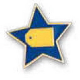 Custom Star Color Filled Die Struck Lapel Pin (3/4"x3/4")