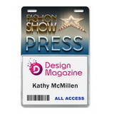 Custom Mega Xpress Permanent Event Name Badges with Pouch, 4.5 x 6