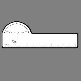Custom 6" Ruler W/ Open Umbrella (Outline)