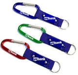 Custom Carabiner With Strap And Metal Plate, 5 1/2