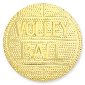 Blank Sports Pin Volleyball Gold, 1" W