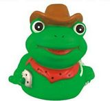 Custom Rubber Cowboy Frog Toy