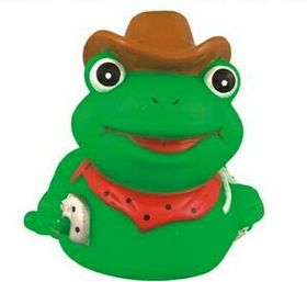 Custom Rubber Cowboy Frog Toy