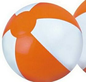 Custom 20" Inflatable Orange & White Beach Ball