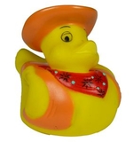 Custom Temperature Cowboy Rubber Duck, 3 1/4