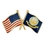 Blank U.S. And Navy Flag Pin, 1 1/8" W X 1/2" H, Price/piece