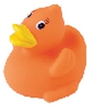 Custom Temperature Orange Rubber Duck, 3 3/4