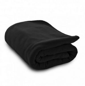 Blank Twin And Cot Fleece Blanket - Black, 60" W X 90" L