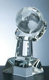 Custom 114-C5100HBER  - World Globe in Crystal Hand Award-Optic Crystal