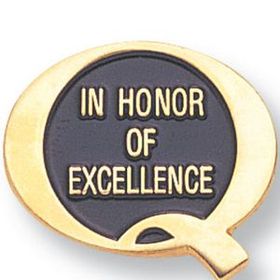 Blank Epoxy Enameled Scholastic Award Pin (Honor of Excellence), 7/8" Diameter