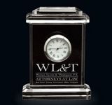 Custom Optic Crystal Carriage Clock Award, 3.5