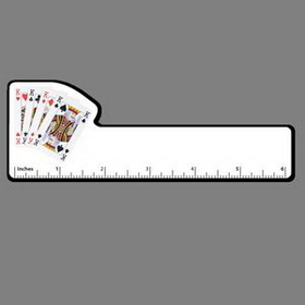 6" Ruler W/ Full Color Playing Card Hand - 4 Kings