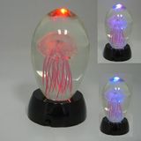 Custom Pink Jelly fish in Clear Glass (Sand Blasting)