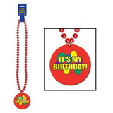 Custom Beads w/ Its My Birthday Medallion, 36
