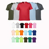 Custom Round Neck Solid Color Cotton Shirt