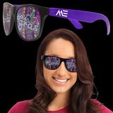 Custom Mardi Gras Beads Purple Billboard Sunglasses
