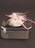 Custom 116-10014  - Crystal Ballet Slippers Award on Clear Optic Crystal Rectangle Base