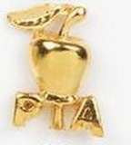 Custom Gold PTA/ Apple/ Bird Stock Cast Pin