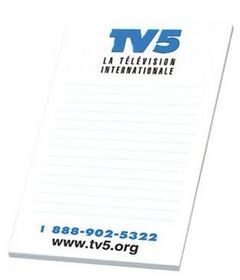 Custom 50 Sheet Non Sticky Note Pad - 1 Color (5 3/4"x8")