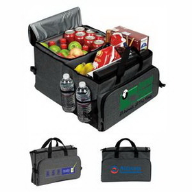 Deluxe 40 Cans Cooler, Custom Logo Car Trunk Organizer with Cooler, Personalised Trunk Organizer, 21" L x 10.25" W x 15" H