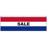 Custom Sale 3' x 10' Horizontal Flag with Heading and Grommets Across the Top