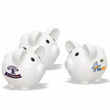 White Ceramic Piggy Bank (Big/Round)Personalised Piggy Banks, Custom Logo Piggy Banks for Kid, 5.75