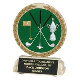 Custom Golf Stone Resin Trophy w/ Engraving Plate