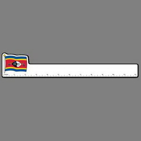 12" Ruler W/ Full Color Flag Of Swaziland
