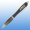Custom Plastic Curve Pen - Black with Silver Trim, 5 1/2" L, Price/piece