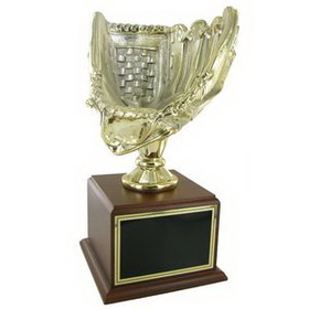 Custom Gold Baseball Glove Trophy (16")