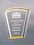 Custom Gold Self Standing Acrylic Halo Fan Award (8"), Price/piece
