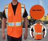 Custom Ansi Class 2 Safety Vest Rice Mesh
