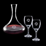 Custom 48 Oz. Yorkville Carafe and 2 Wine Glasses