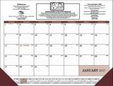Custom Standard Desk Pad Calendar, Black/Brown (1 Color)
