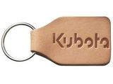 Custom Large Rectangle Natural Leather Glued Key Tag