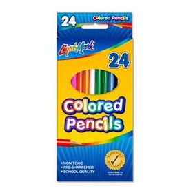 Blank 24 Pack Of Colored Pencils 7" Pre-Sharpened - Assorted Colors