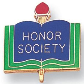 Blank Enamel Academic Award Pin (Honor Society), 13/16" W
