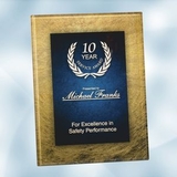 Custom Gold/Blue Acrylic Art Plaque Award with Easel (Small), 8 1/2