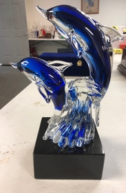Custom Double Dolphin Award (9-1/2"H)