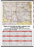 Custom Small State Maps-Year-In-View® Calendar-Oklahoma, 19