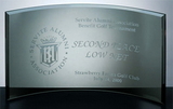 Custom 114-GBC713  - Blackstone Beveled Crescent Award-Smoked Glass